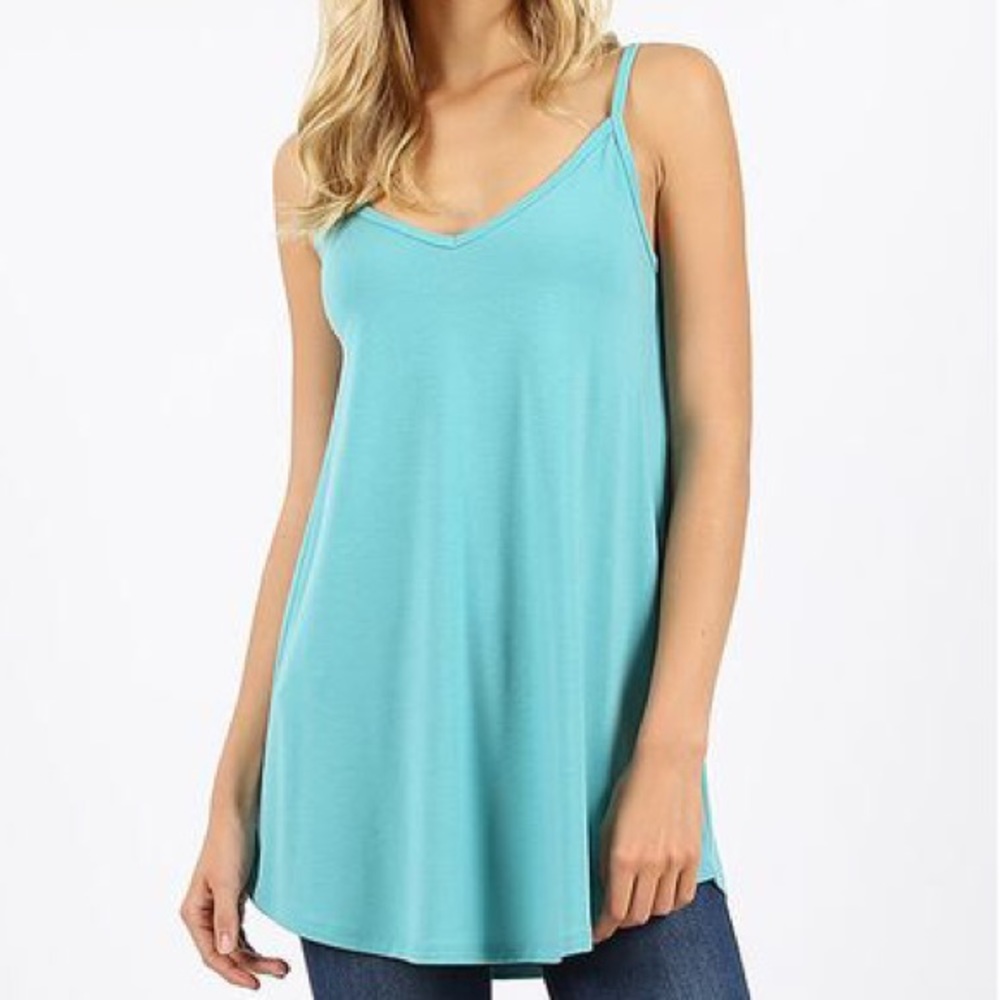 LAST SIZE MEDIUM 30% OFF 2/MORE Mint Tunic Tank - Picture 3 of 5